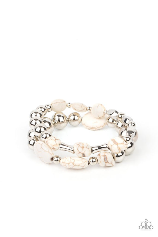 Authentically Artisan - White - Paparazzi Bracelet Image