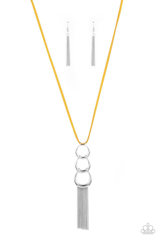 Industrial Conquest - Yellow - Paparazzi Necklace Image