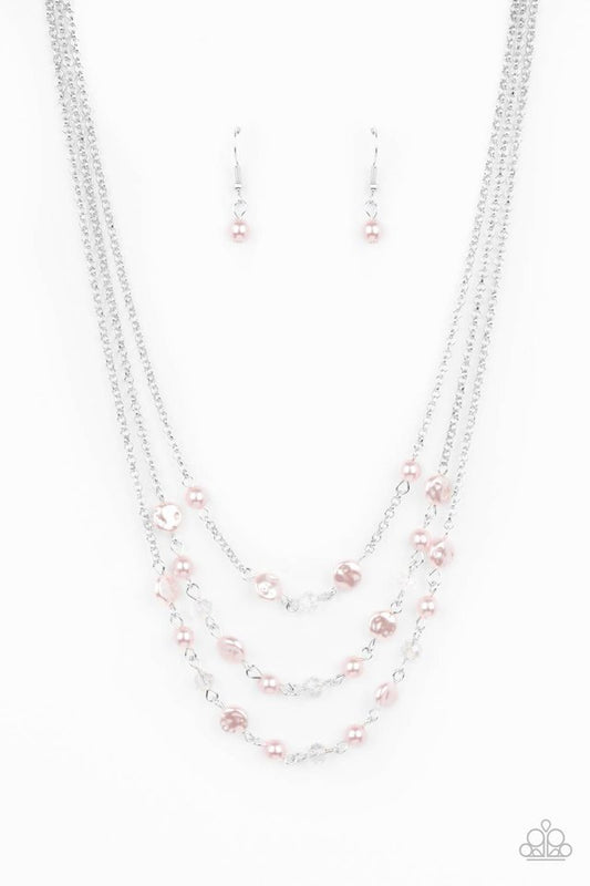 ​Let The Record GLOW - Pink - Paparazzi Necklace Image
