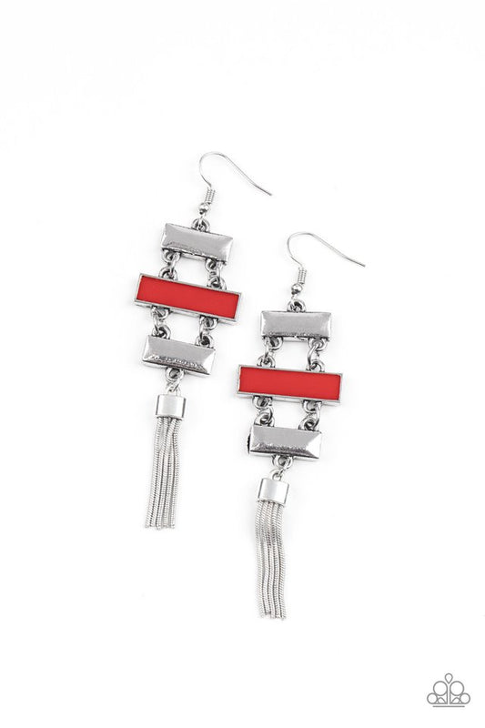 Mind, Body, and SEOUL - Red - Paparazzi Earring Image