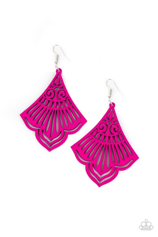 Eastern Escape - Pink - Paparazzi Earring Image