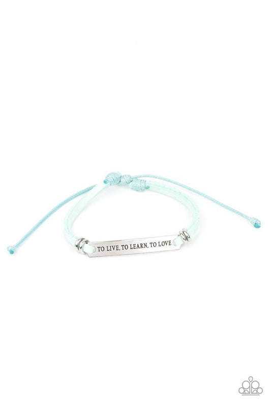 To Live, To Learn, To Love - Blue - Paparazzi Bracelet Image