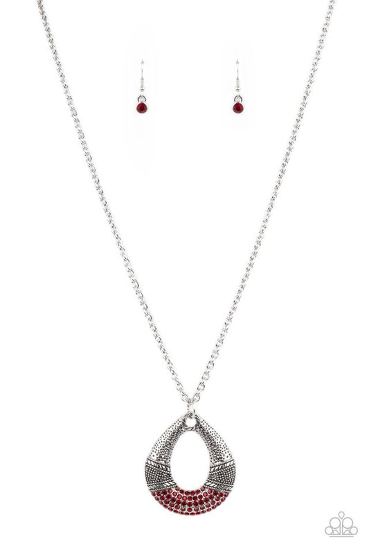Glitz and Grind - Red - Paparazzi Necklace Image