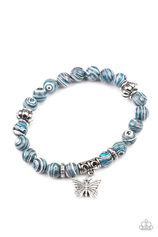 ​Butterfly Wishes​ - Blue - Paparazzi Bracelet Image