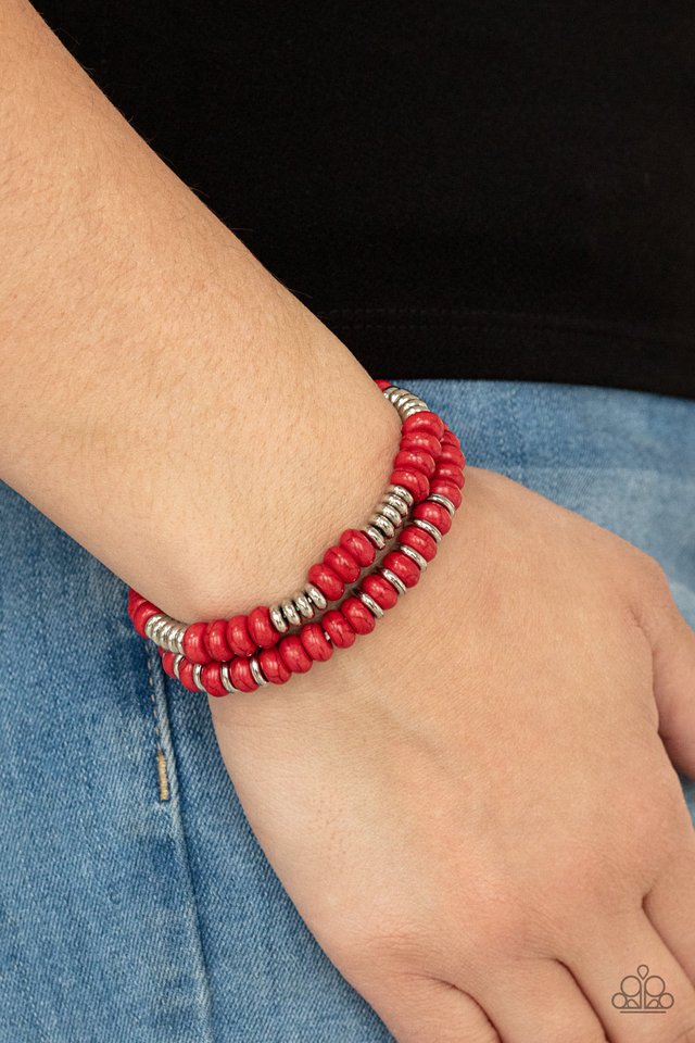 Desert Rainbow - Red - Paparazzi Bracelet Image