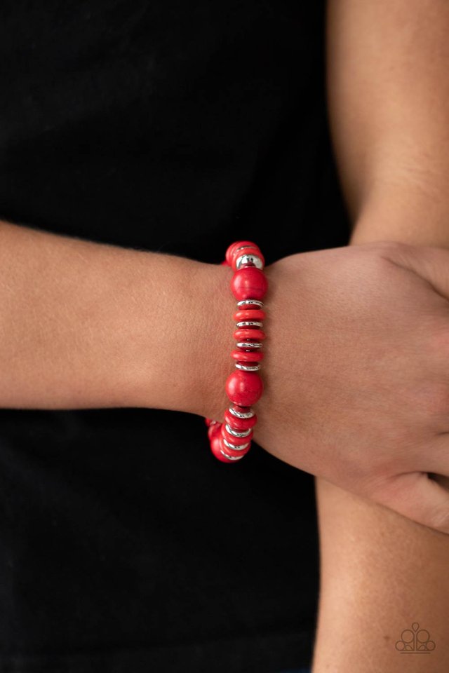 Rustic Rival - Red - Paparazzi Bracelet Image