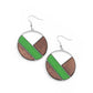 Dont Be MODest - Green - Paparazzi Earring Image