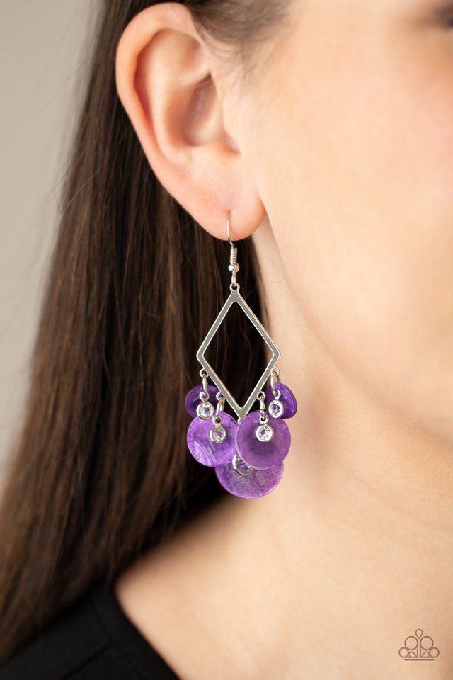 Pomp And Circumstance - Purple - Paparazzi Earring Image