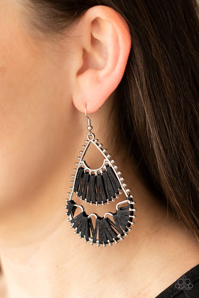 Samba Scene - Black - Paparazzi Earring Image