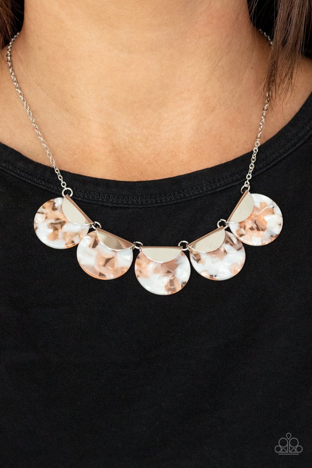 Mermaid Oasis - Orange - Paparazzi Necklace Image