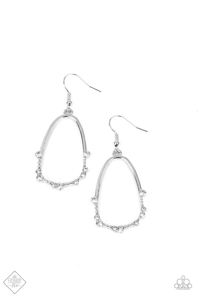 Ready or YACHT - White - Paparazzi Earring Image