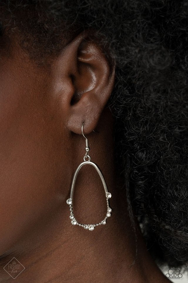 Ready or YACHT - White - Paparazzi Earring Image