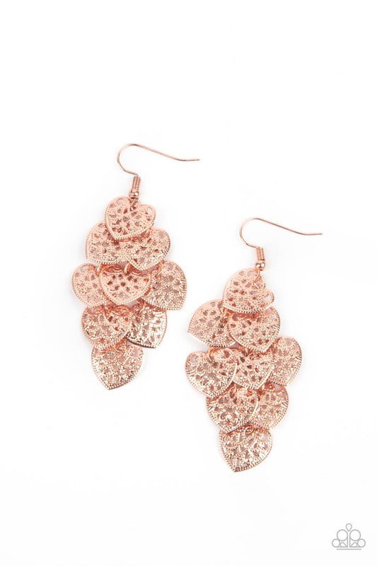 ​Shimmery Soulmates - Copper - Paparazzi Earring Image