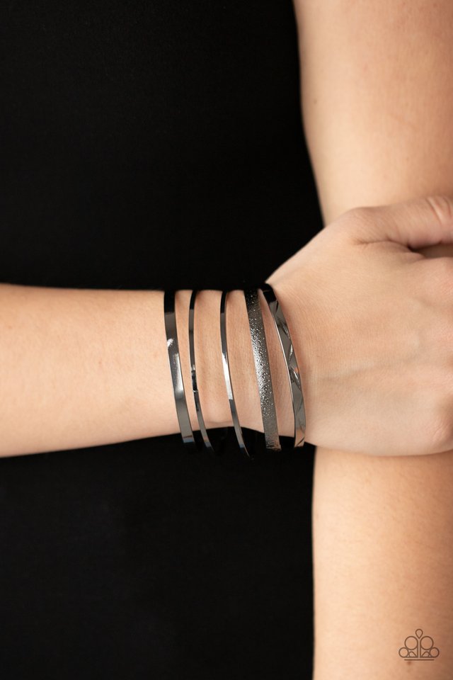 Stackable Style - Black - Paparazzi Bracelet Image