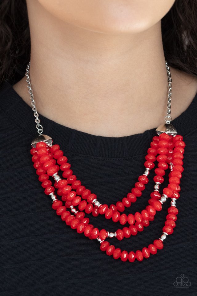 Best POSH-ible Taste​ - Red - Paparazzi Necklace Image