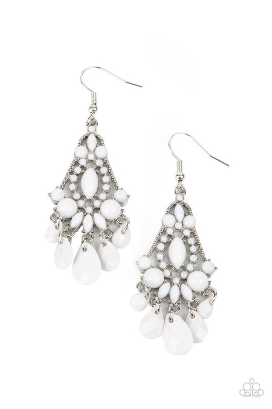 STAYCATION Home - White - Paparazzi Earring Image
