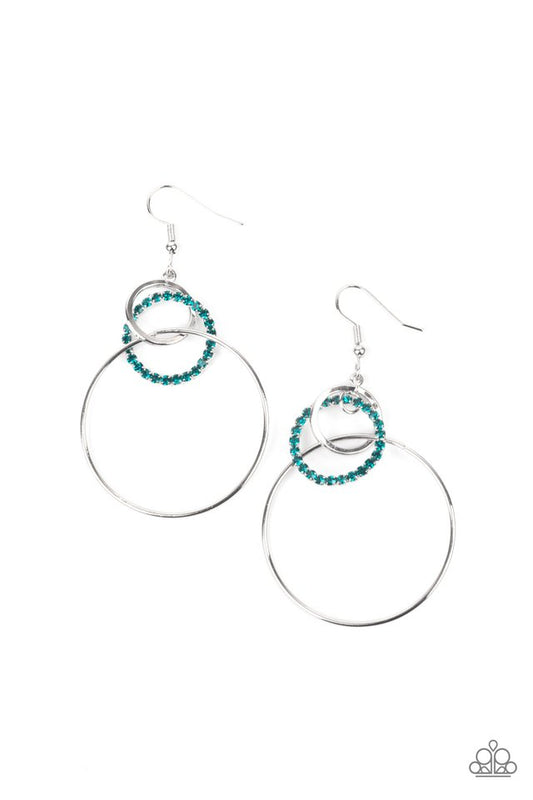 ​In An Orderly Fashion - Blue - Paparazzi Earring Image