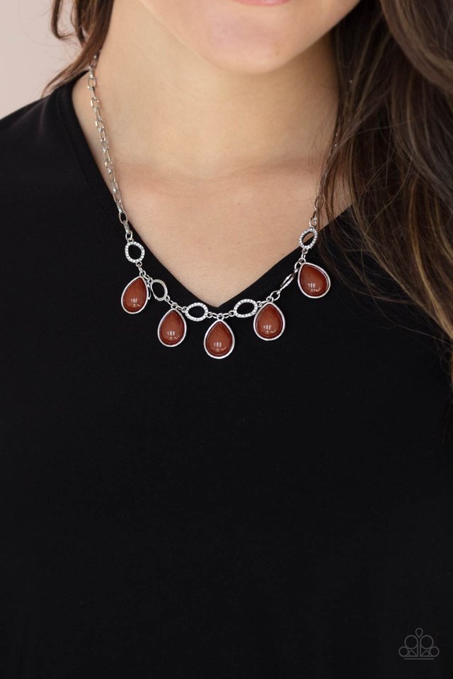 Majestically Mystic - Brown - Paparazzi Necklace Image