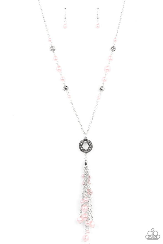 Tasseled Treasure - Pink - Paparazzi Necklace Image