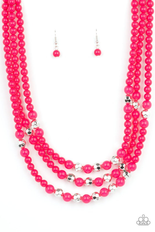 ​STAYCATION All I Ever Wanted - Pink - Paparazzi Necklace Image