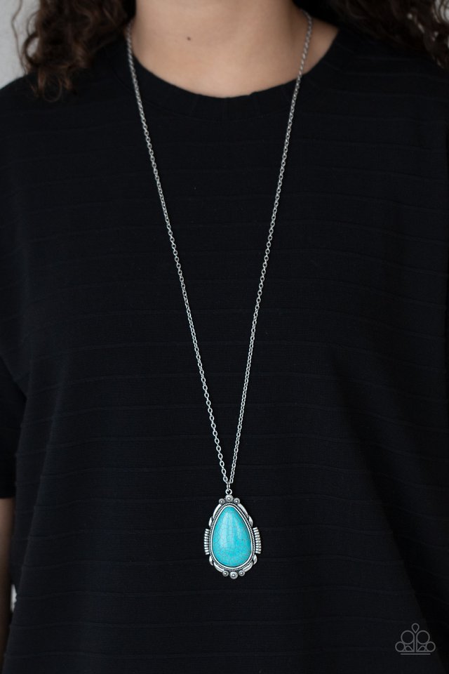 Western Fable - Blue - Paparazzi Necklace Image