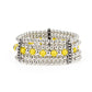Gloss Over The Details - Yellow - Paparazzi Bracelet Image
