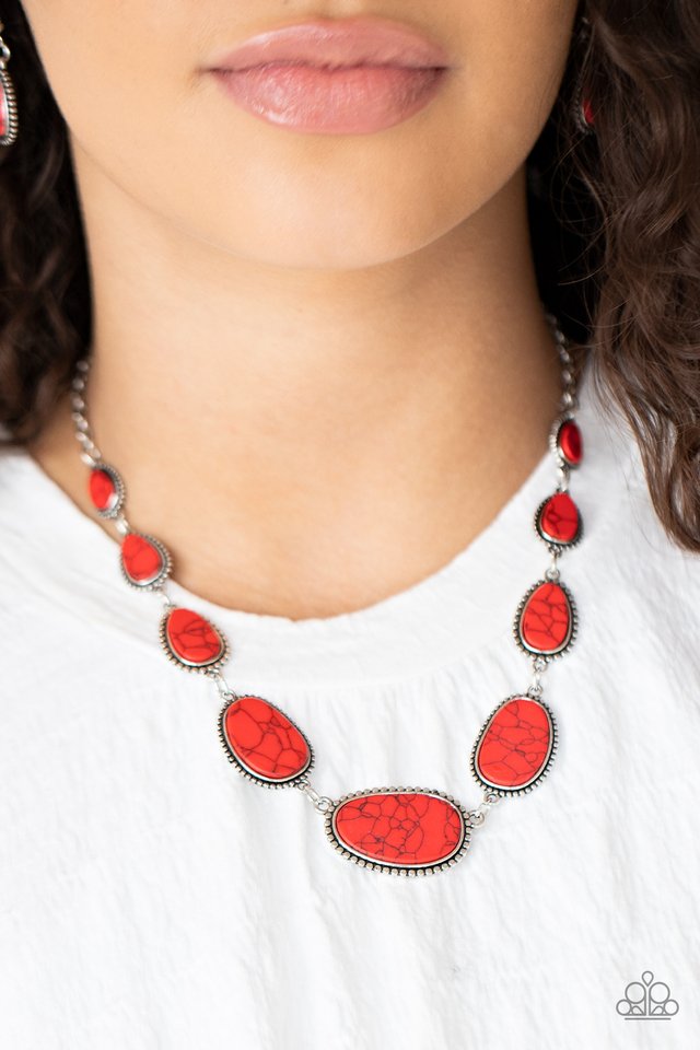 Elemental Eden - Red - Paparazzi Necklace Image