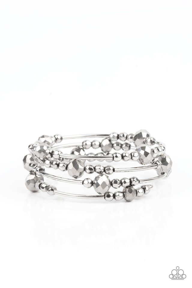 Showy Shimmer - Silver - Paparazzi Bracelet Image