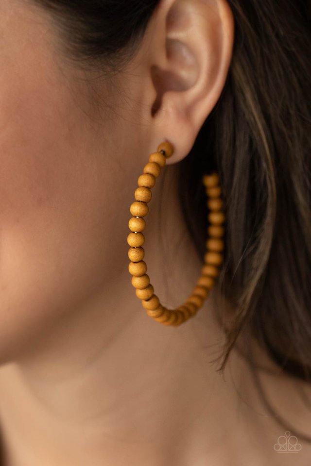 ​Should Have, Could Have, WOOD Have - Brown - Paparazzi Earring Image