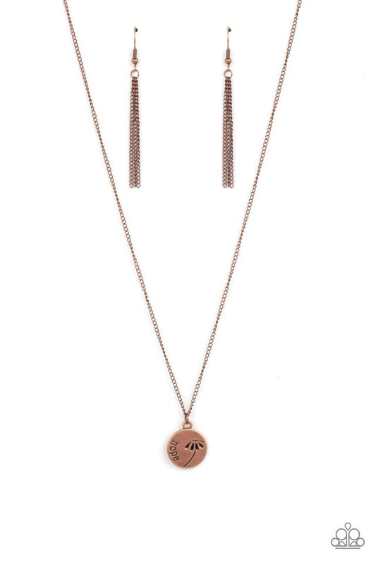Hold On To Hope - Copper - Paparazzi Necklace Image