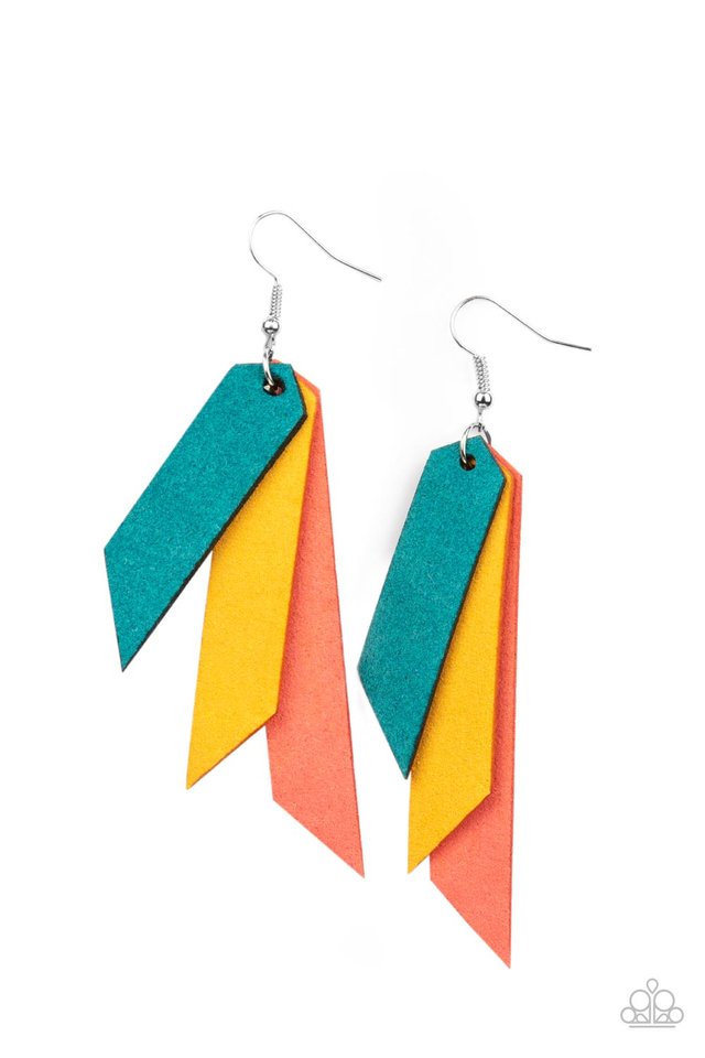 ​Suede Shade - Mult - Paparazzi Earring Image
