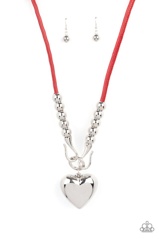 Forbidden Love - Red - Paparazzi Necklace Image
