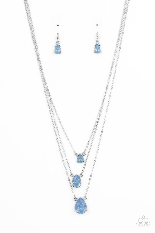 ​Dewy Drizzle - Blue - Paparazzi Necklace Image