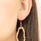​ARTIFACT Checker - Gold - Paparazzi Earring Image
