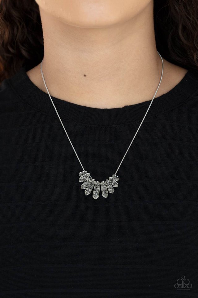 ​Monumental March - Silver - Paparazzi Necklace Image