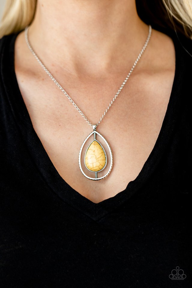 Here Today, PATAGONIA Tomorrow - Yellow - Paparazzi Necklace Image