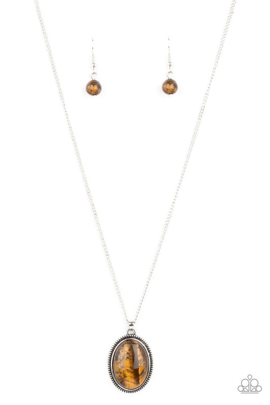 ​Tranquil Talisman - Brown - Paparazzi Necklace Image