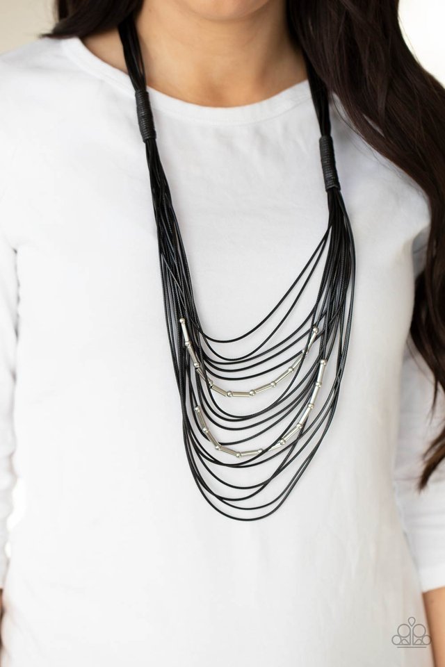 ​Nice CORD-ination - Black - Paparazzi Necklace Image