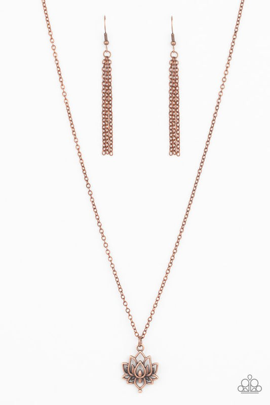 Lotus Retreat - Copper - Paparazzi Necklace Image