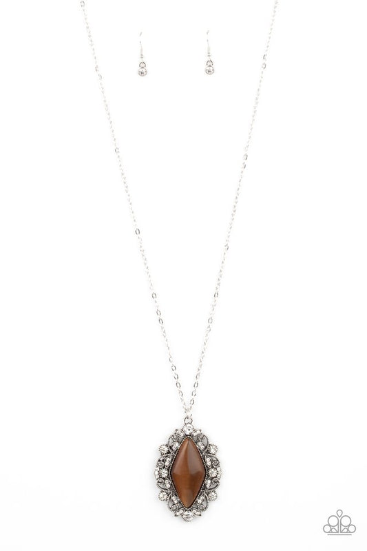 ​Exquisitely Enchanted - Brown - Paparazzi Necklace Image