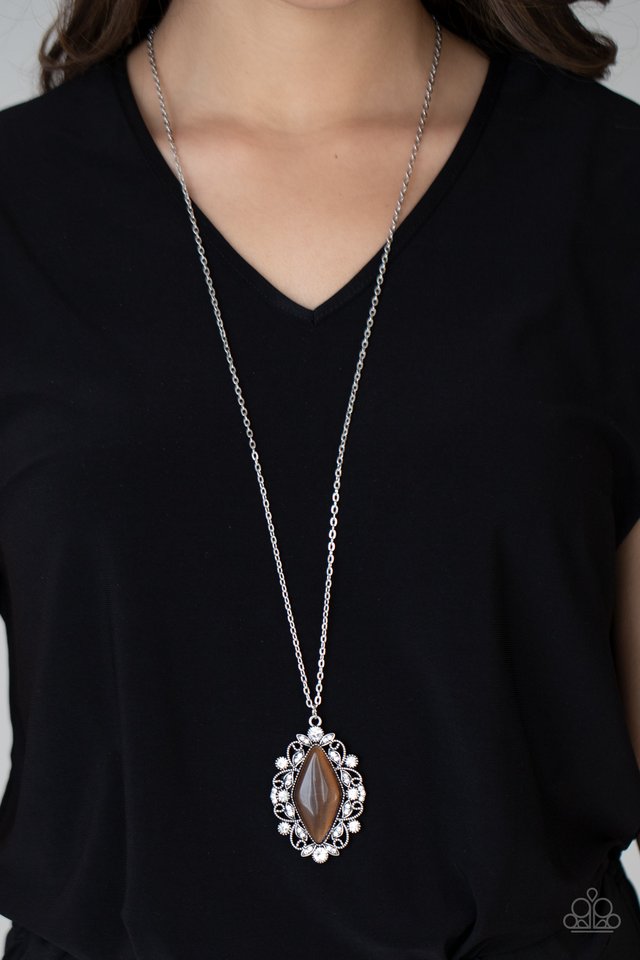 ​Exquisitely Enchanted - Brown - Paparazzi Necklace Image