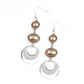 Bubbling To The Surface - Brown - Paparazzi Earring Image