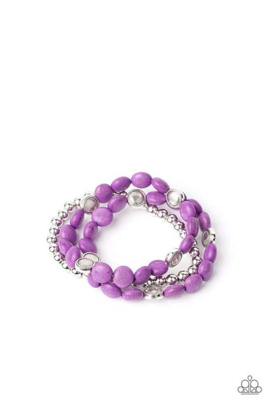 Desert Verbena - Purple - Paparazzi Bracelet Image