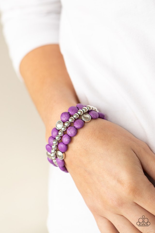 Desert Verbena - Purple - Paparazzi Bracelet Image