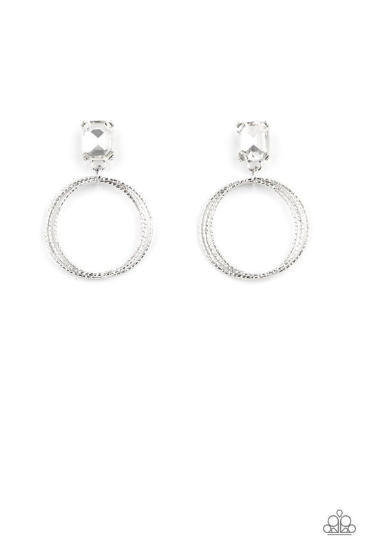 Prismatic Perfection​ - White - Paparazzi Earring Image
