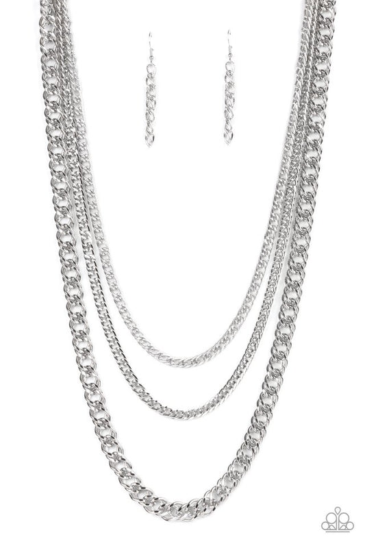 ​Chain of Champions - Silver - Paparazzi Necklace Image