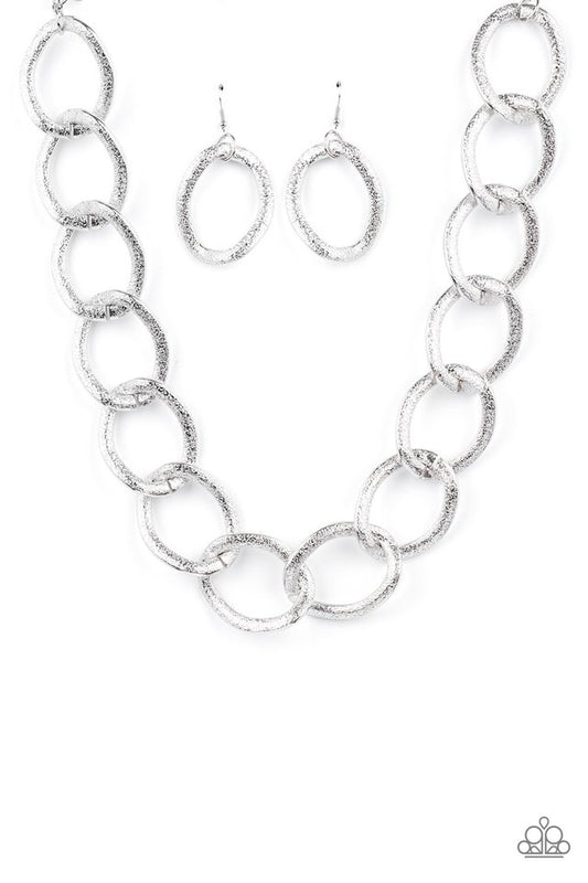 ​Industrial Intimidation - Silver - Paparazzi Necklace Image