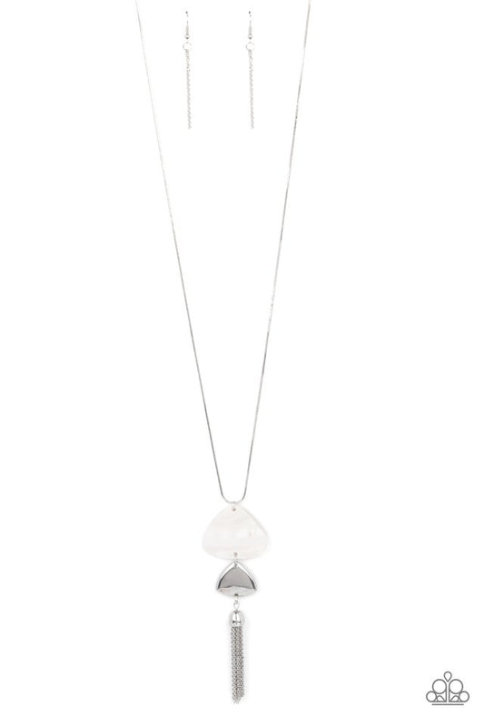 ​TIDE You Over - White - Paparazzi Necklace Image