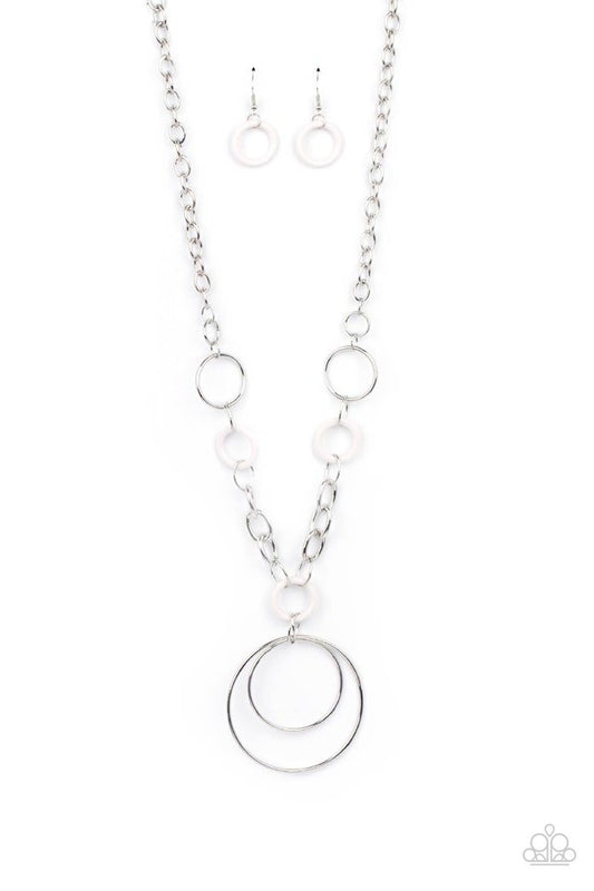 HOOP du Jour - White - Paparazzi Necklace Image