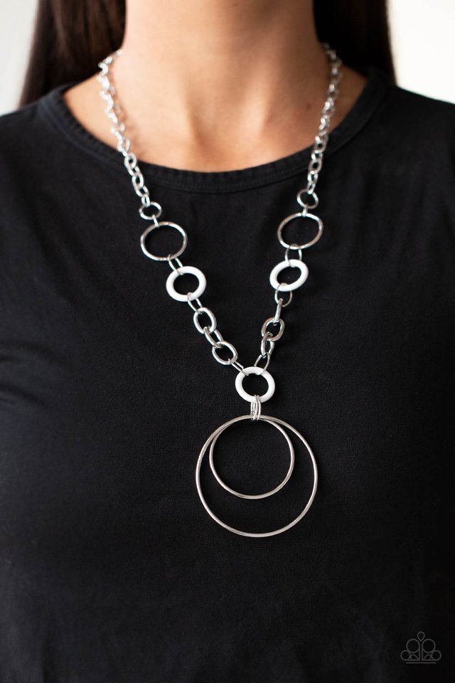 HOOP du Jour - White - Paparazzi Necklace Image